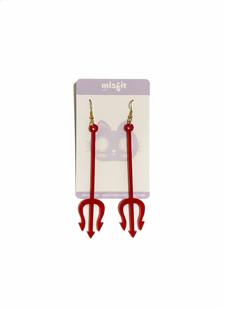 Trident Aretes Acrílicos Handmade | Diseños Únicos | Hechos a Mano por Hotculture®