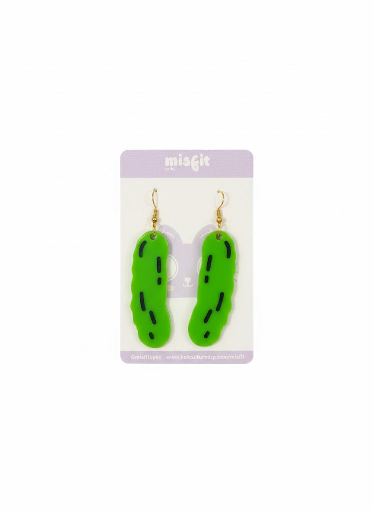 Pickle Aretes Acrílicos Handmade | Diseños Únicos | Hechos a Mano por Hotculture®