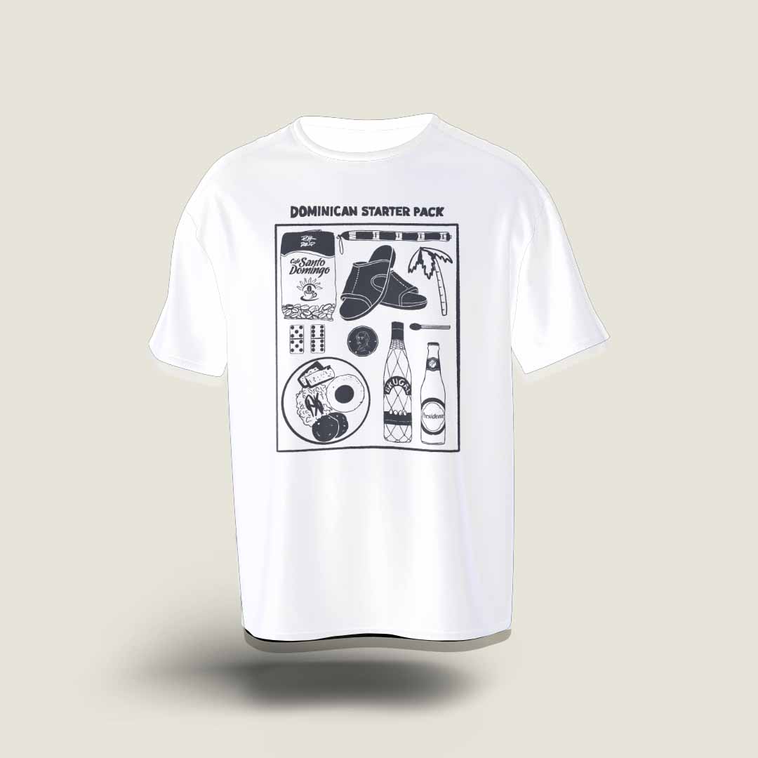 Dominican Starter Pack T-Shirt Hotculture® | Standard Fit | Diseños Exclusivos Ilustrados