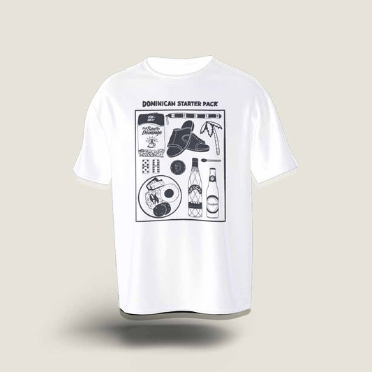 Dominican Starter Pack T-Shirt Hotculture® | Standard Fit | Diseños Exclusivos Ilustrados