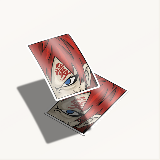 Sticker Gaara – Diseño Exclusivo Hotculture® | Vinyl Sticker 3" Water & UV Resistant