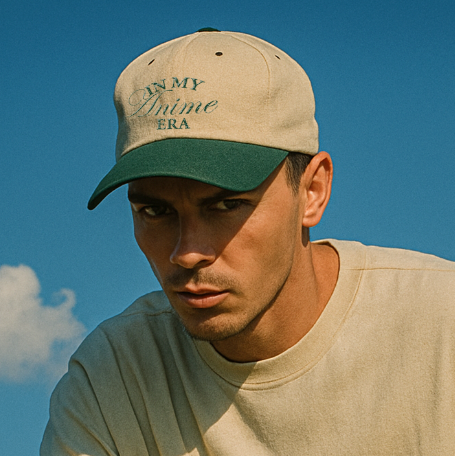 Gorra Bordada “In My Anime Era” – Estilo Old Money | Two-Tone Adjustable Cap by Hotculture®