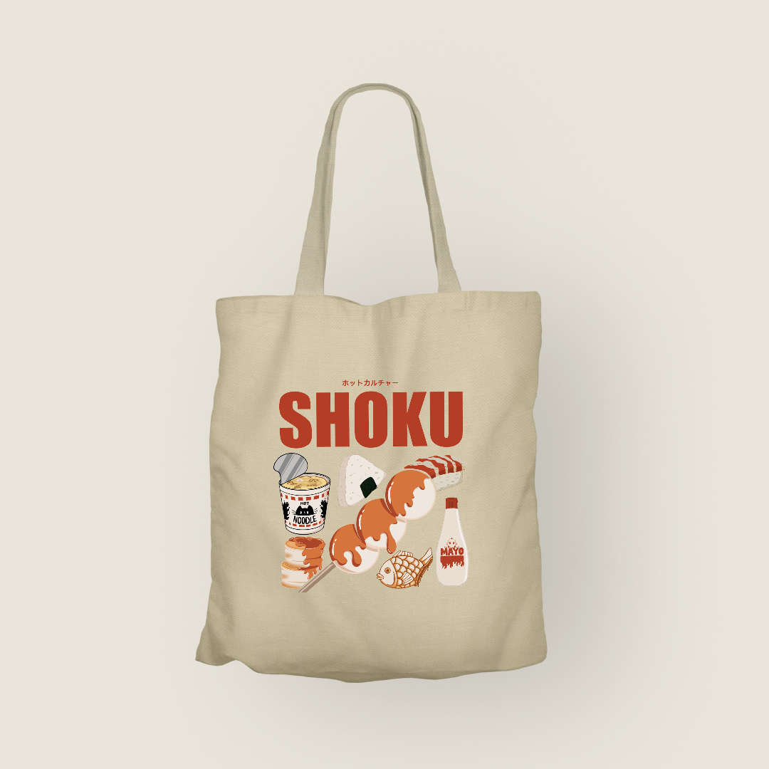 Shoku Totebag Clásico de Canvas | Color Crema Natural | Tamaño Estándar | Hotculture®