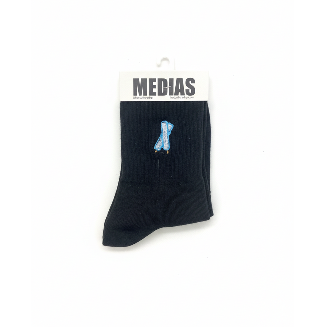 Medias Bordadas Hotculture® – Diseño Exclusivo Inspirado en Patrones Originales (Talla Small)