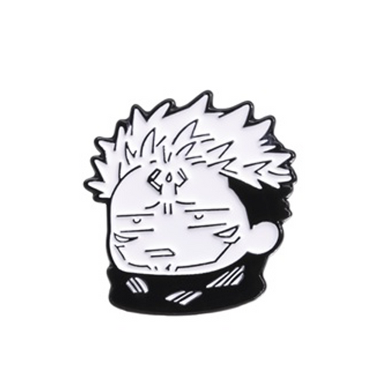 Sukuna | Black and White Cartoon | Jujutsu Kaisen | ENAMEL PIN