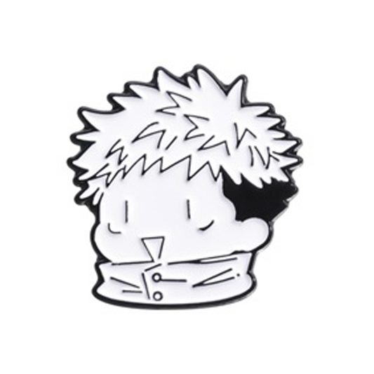 Itadori | Black and White Cartoon | Jujutsu Kaisen | ENAMEL PIN