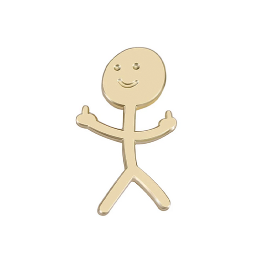 MIDDLE FINGER | STICK FIGURE | ENAMEL PIN