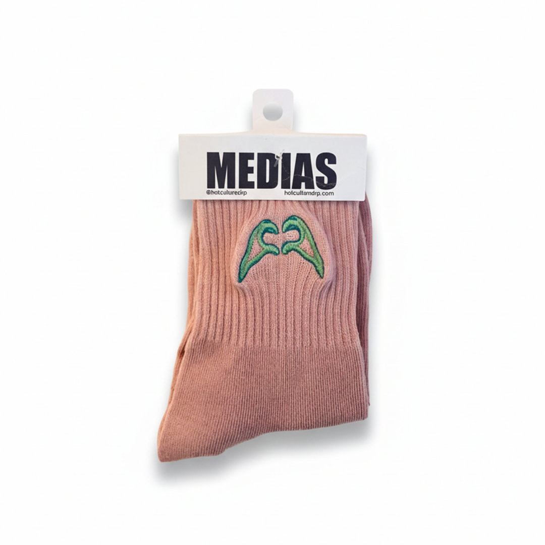 Medias Bordadas Hotculture® – Diseño Exclusivo Inspirado en Patrones Originales (Talla Small)