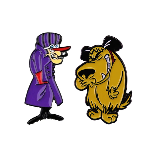 Dick Dastardly & Muttley Pack of 2 | Hanna Barbera | Wacky Races | ENAMEL PIN