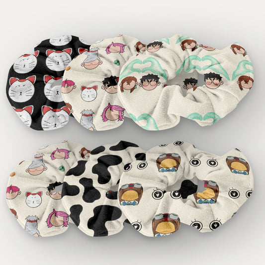 Set de Scrunchies Dandadan – Diseño Exclusivo Hotculture® | Pack de 3 Handmade