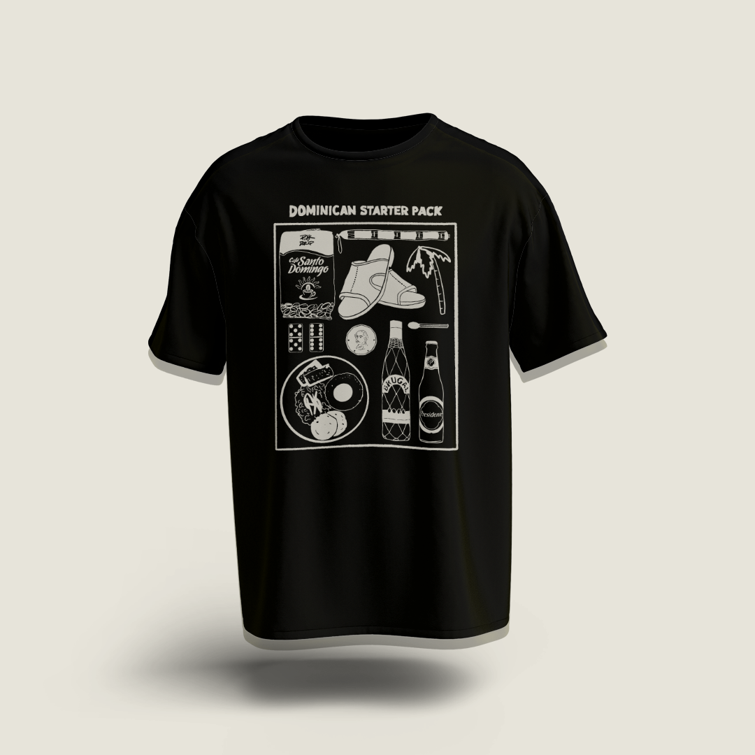 Dominican Starter Pack T-Shirt Hotculture® | Standard Fit | Diseños Exclusivos Ilustrados