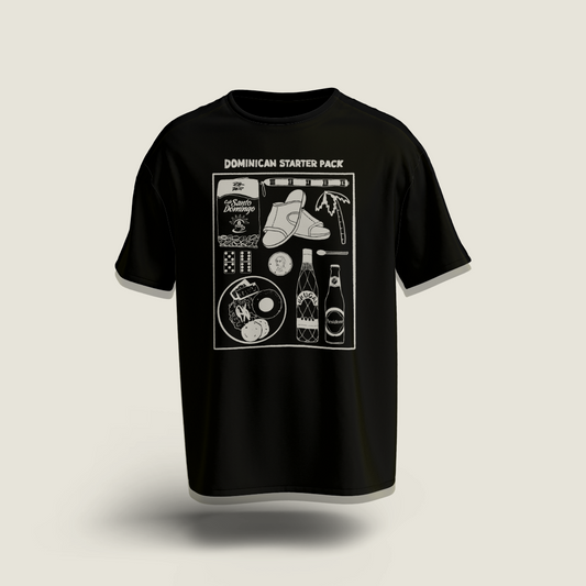Dominican Starter Pack T-Shirt Hotculture® | Standard Fit | Diseños Exclusivos Ilustrados