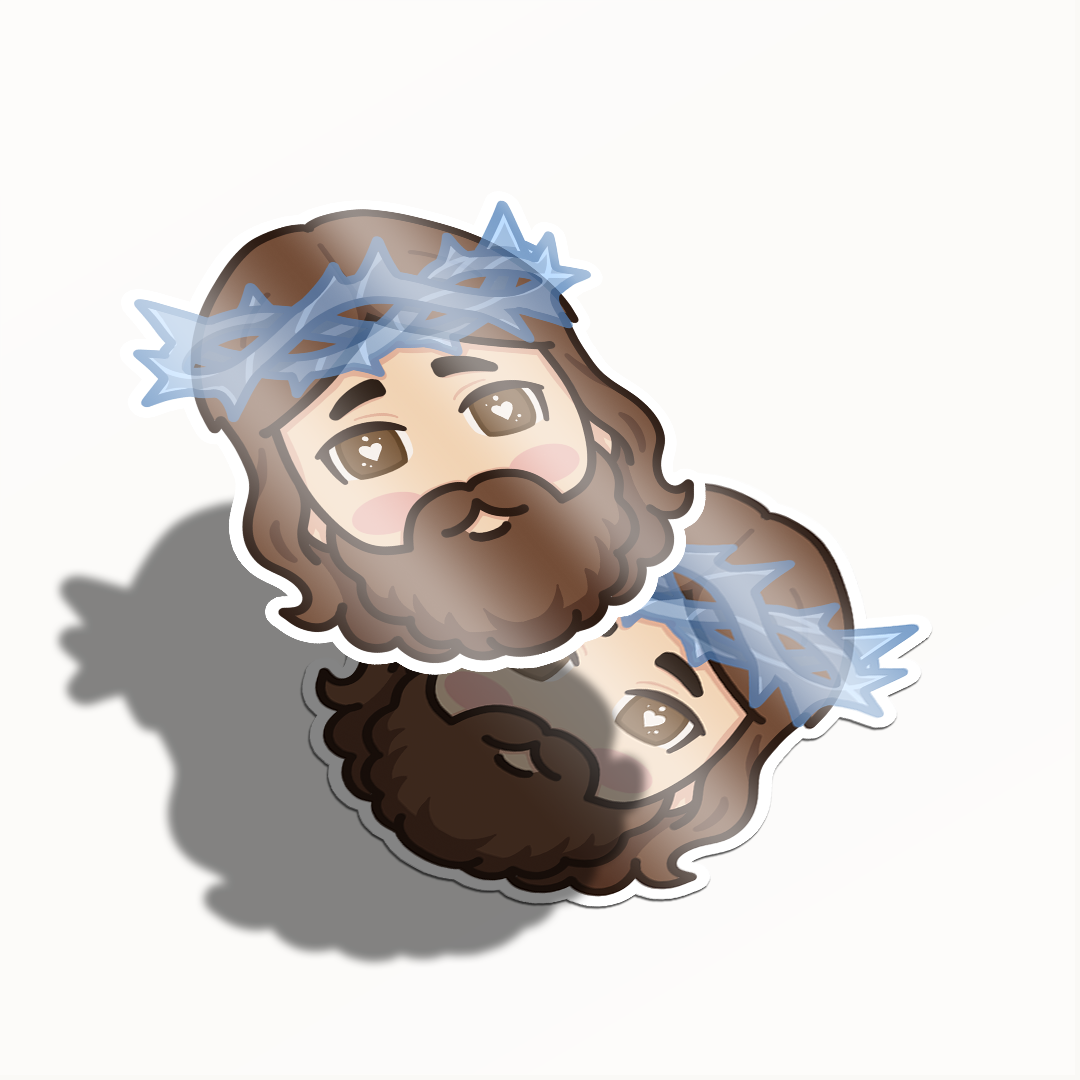 Sticker Jesus – Diseño Exclusivo Hotculture® | Vinyl Sticker 2.5" Water & UV Resistant