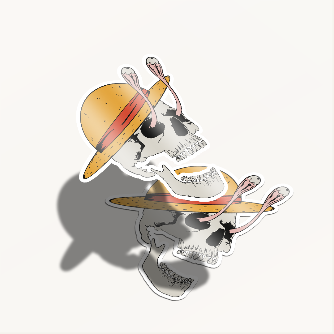 Sticker One piece skulls – Diseño Exclusivo Hotculture® | Vinyl Sticker 3" Water & UV Resistant