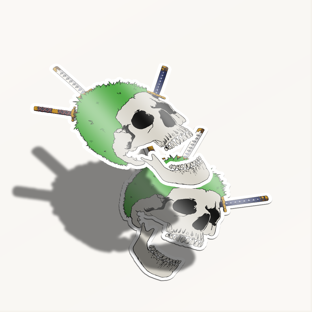 Sticker One piece skulls – Diseño Exclusivo Hotculture® | Vinyl Sticker 3" Water & UV Resistant