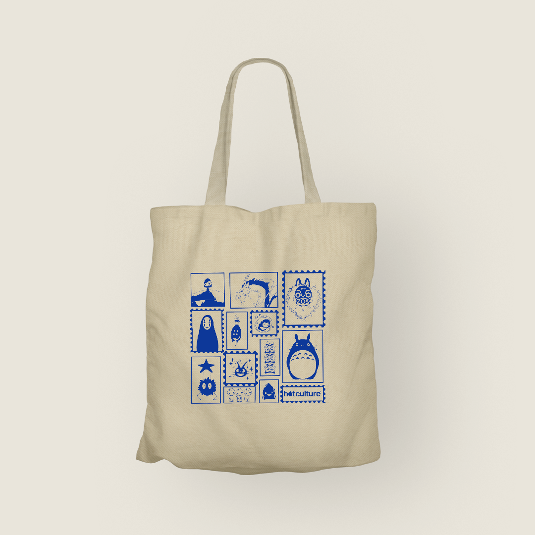 Studio Ghibli Totebag Clásico de Canvas | Color Crema Natural | Tamaño Estándar | Hotculture®