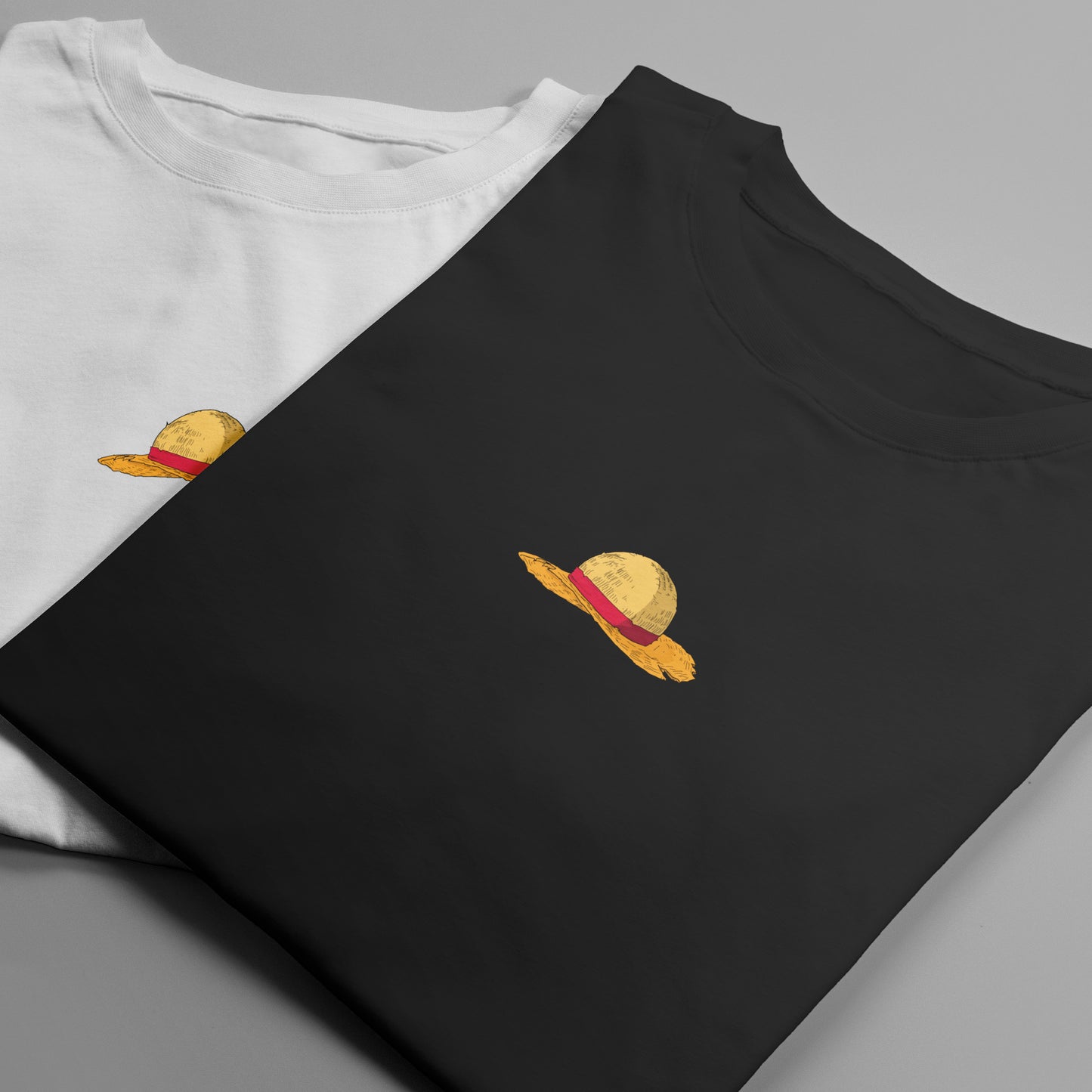 Straw Hat Serenity - Minimalistic Oversized Anime T-Shirt