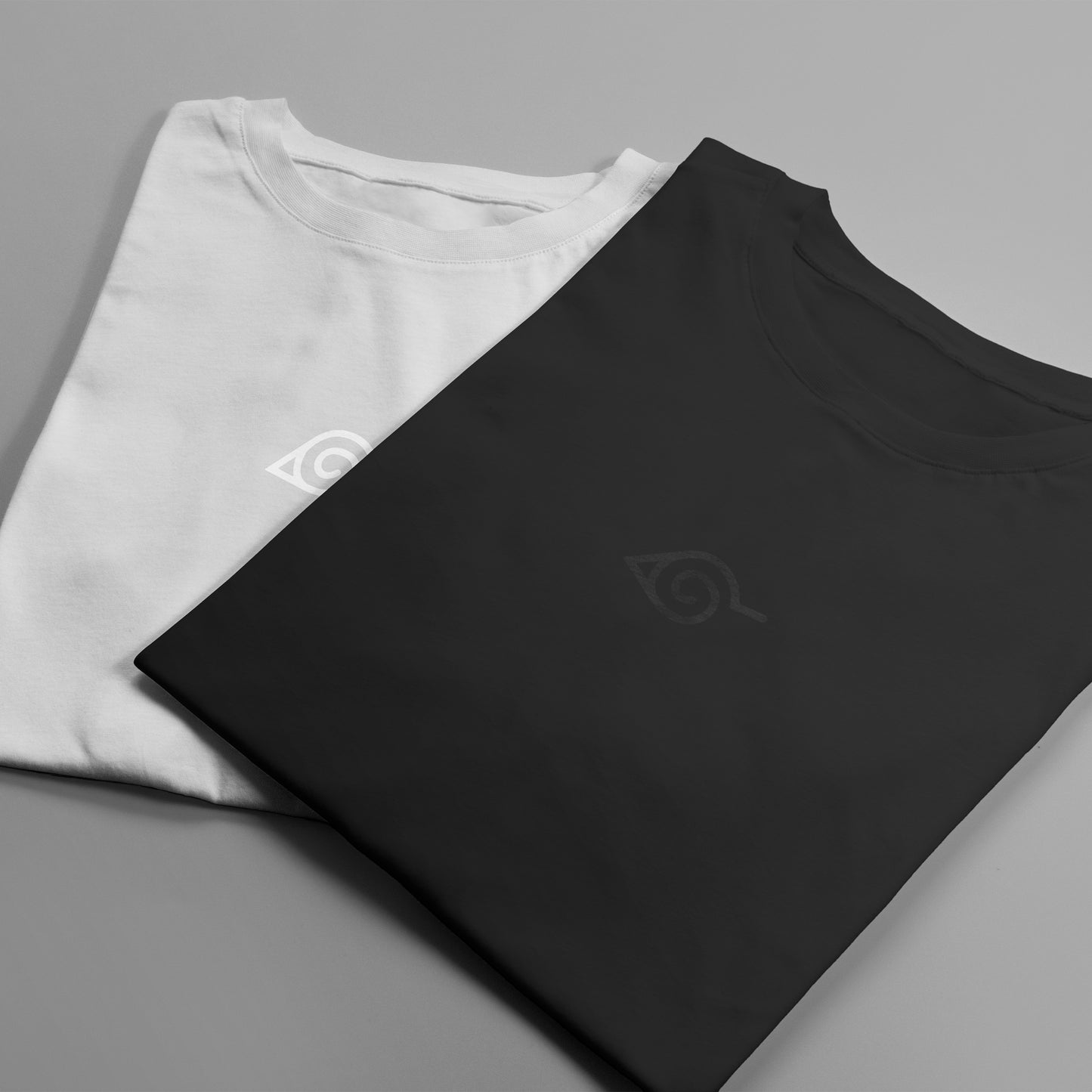 Konoha Emblem Aura - Minimalistic Oversized Anime T-Shirt