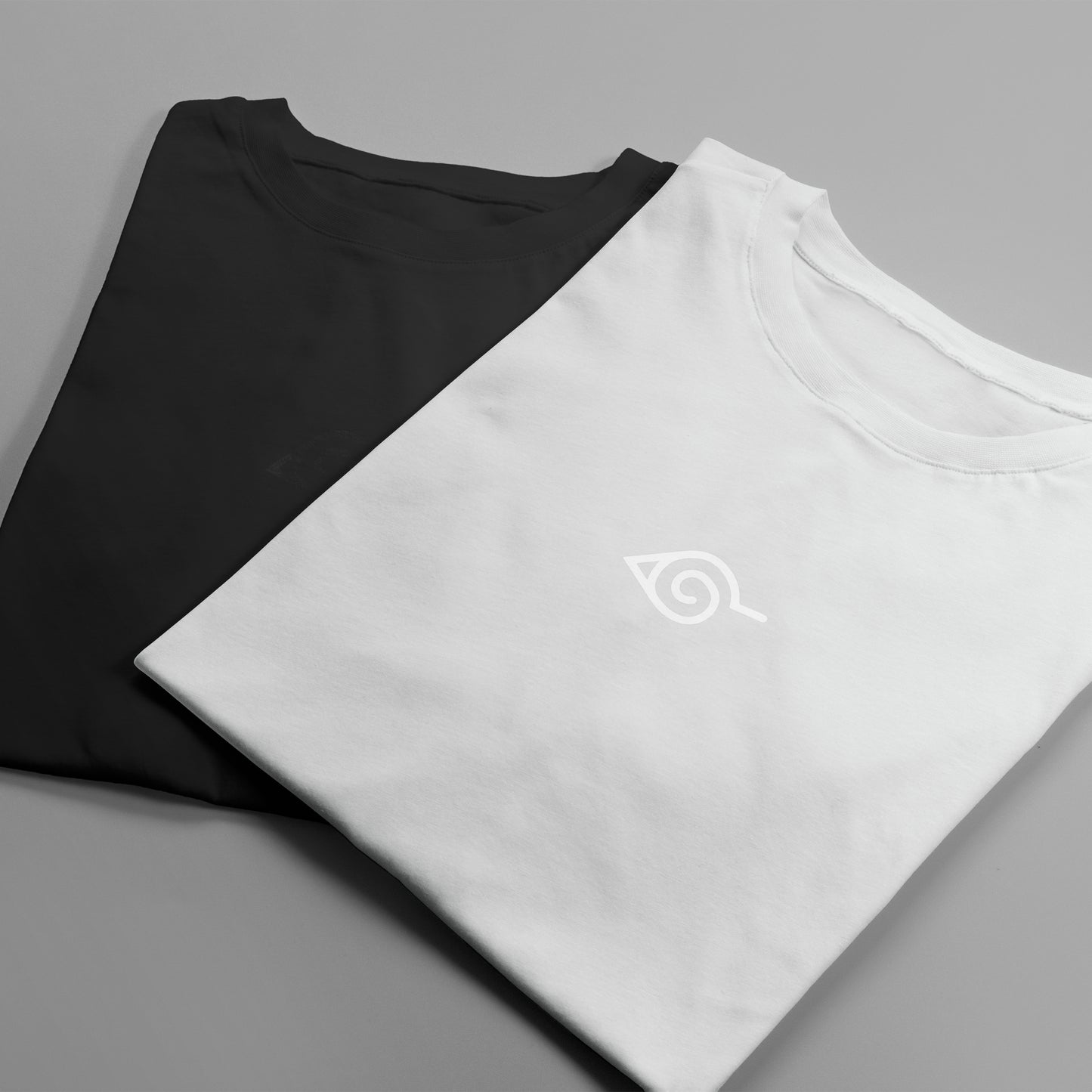 Konoha Emblem Aura - Minimalistic Oversized Anime T-Shirt