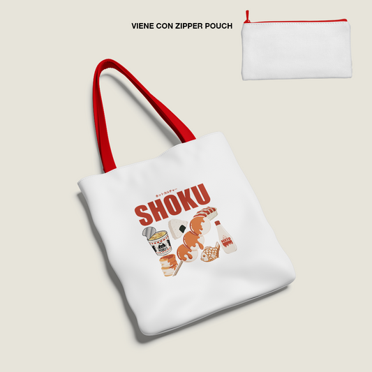 Shoku Totebag Grande Hotculture® con Zipper Pouch | Tirante de Color | Edición Limitada