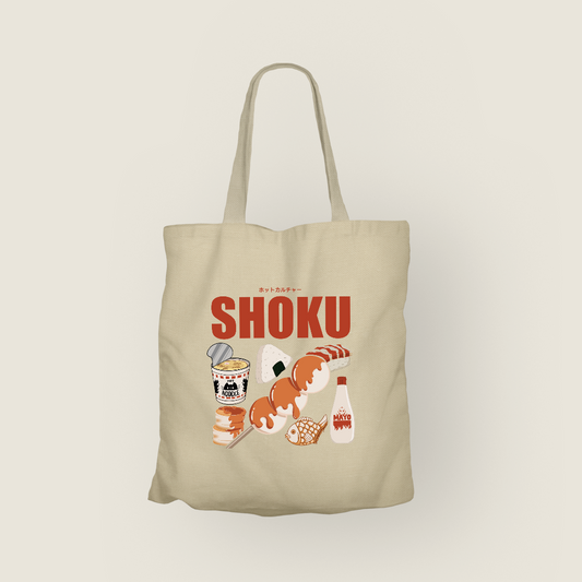 Shoku Totebag Clásico de Canvas | Color Crema Natural | Tamaño Estándar | Hotculture®